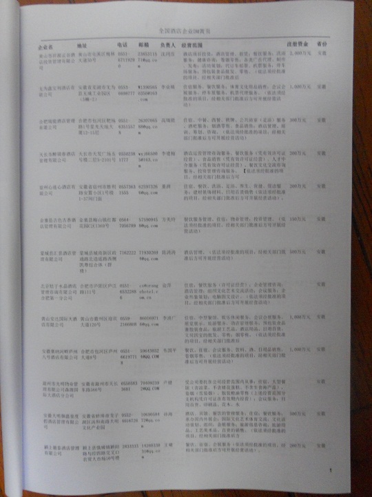 中國(guó)酒店企業(yè)黃頁(yè)可開展精準(zhǔn)營(yíng)銷，電話營(yíng)銷、郵件營(yíng)銷、傳真營(yíng)銷等等多管齊下，圓您銷售冠軍夢(mèng)